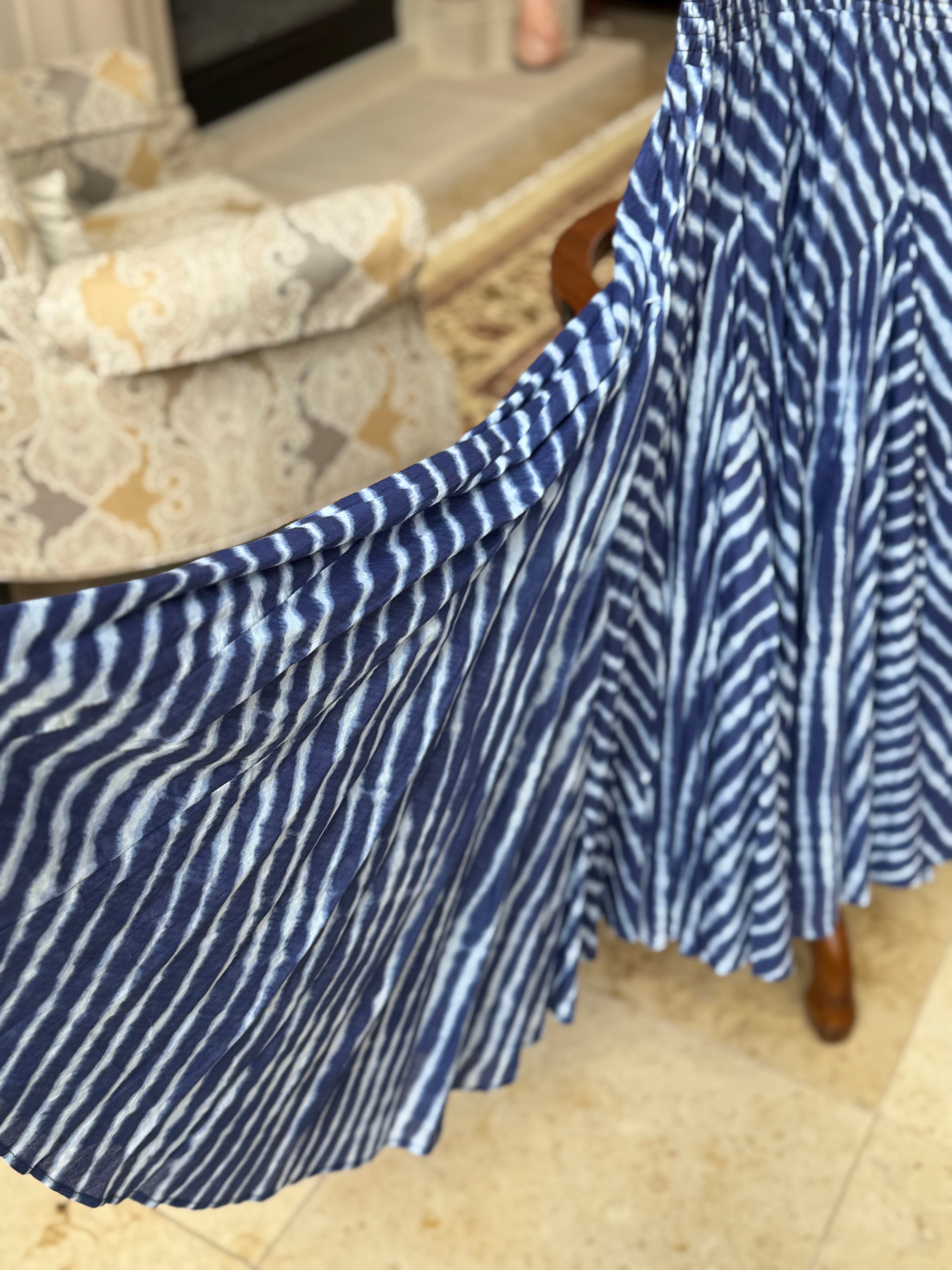 Blue Cotton Maxi Dress