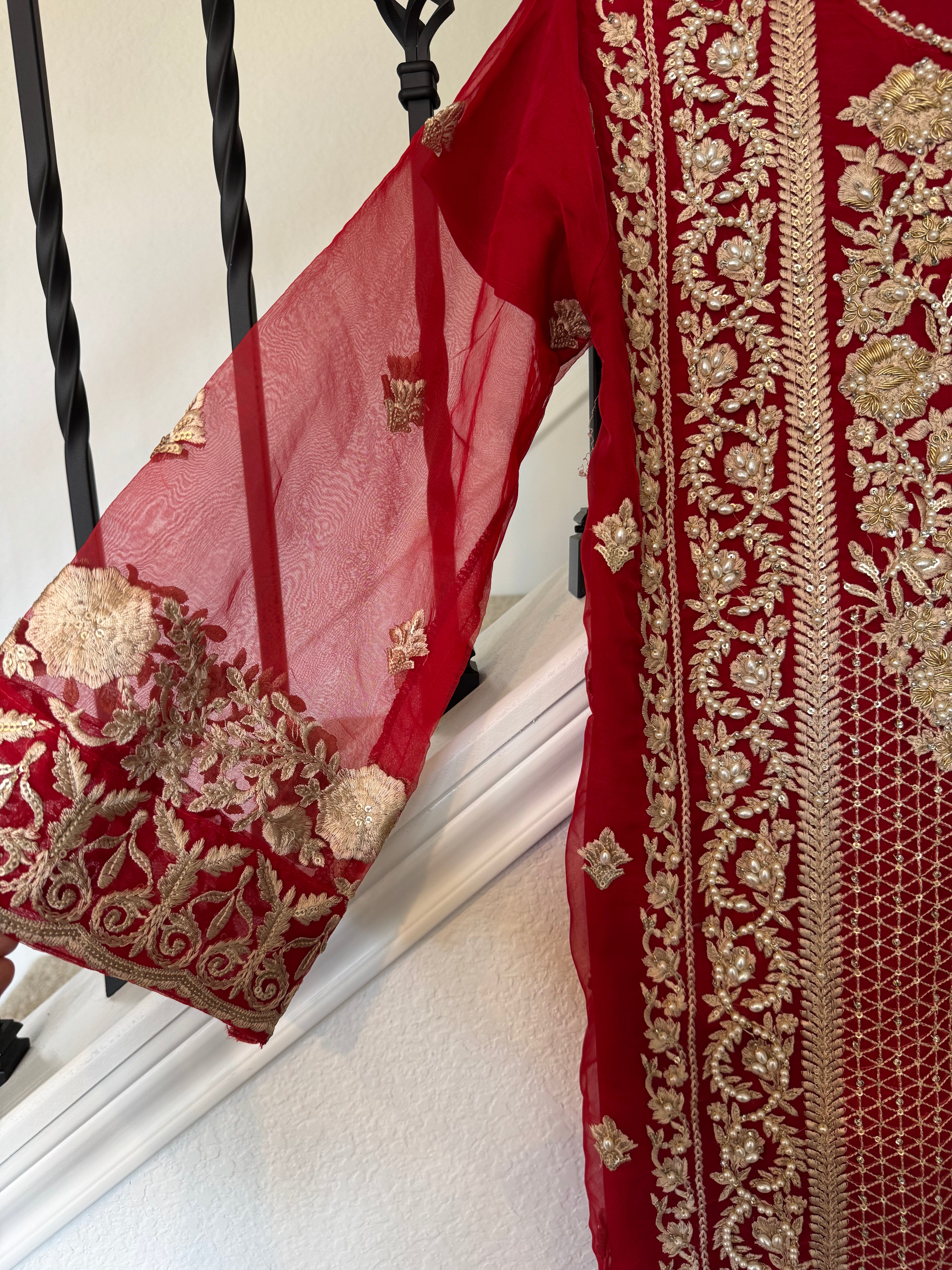 Red 3-Piece Party Wear